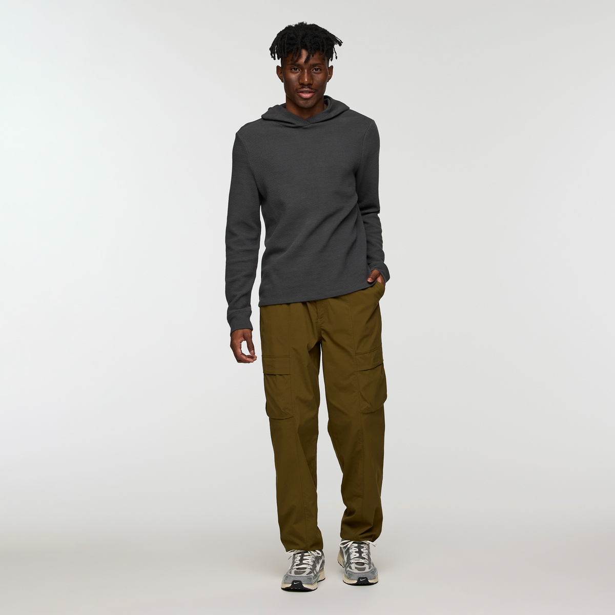 Alternative view of Atajo Long Sleeve Waffle Hoodie   Men's