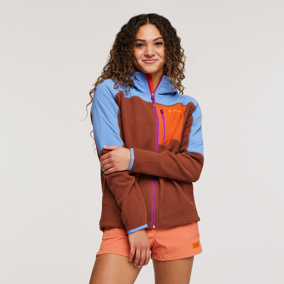 Abrazo Hooded Full Zip Fleece Jacket   Women's black