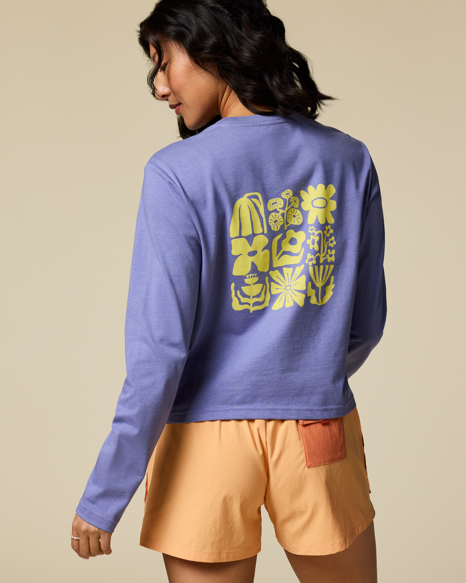 Alternative view of Flower Patch Long Sleeve T Shirt   Women's